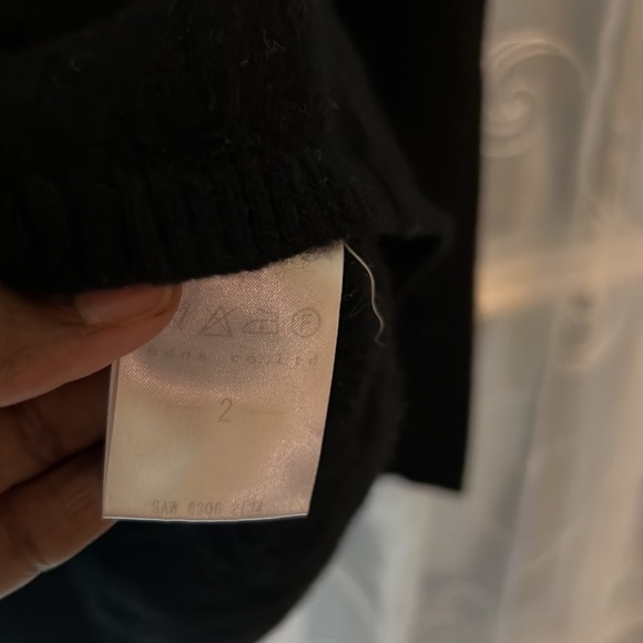 lounge lizard japanese Sweater  Men’s Size 2 Black Cleveland Ohio Wool/Cashmere - Picture 6 of 6